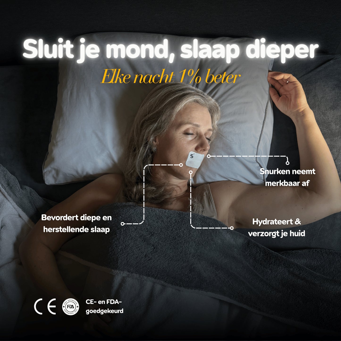 Collageen + Vitamine Mondtape - Met Ademgaatje