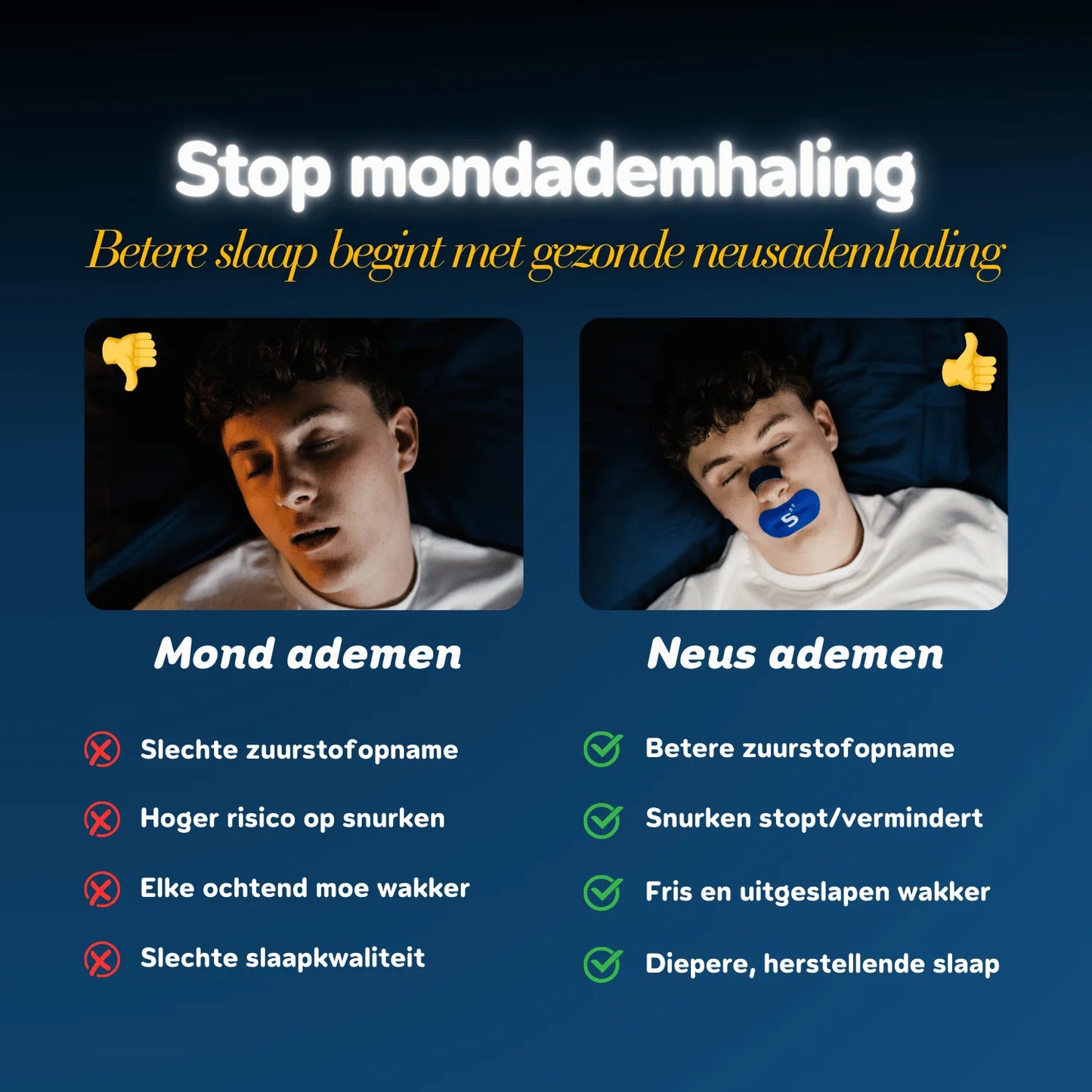 Maximale Ademhaling Bundel - Mondtape & Neusstrips