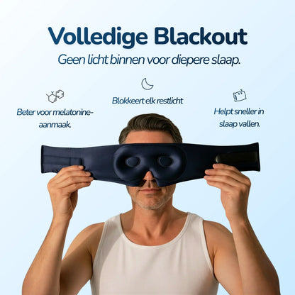 3D Zijden Slaapmasker - Midnight Navy