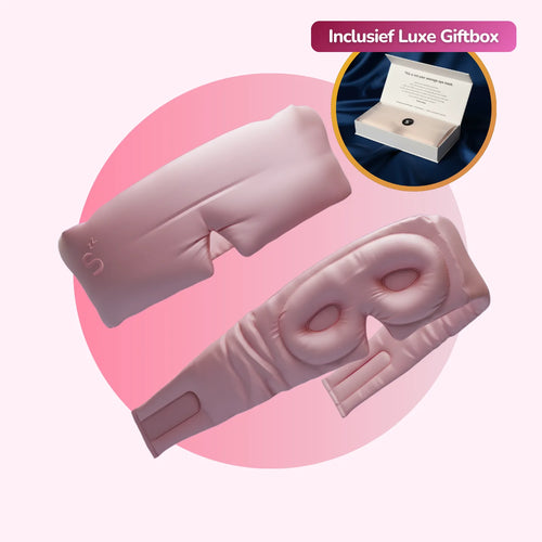3D Zijden Slaapmasker - Soft Pink