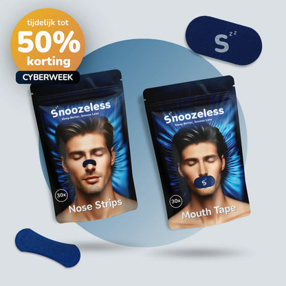 Deep Sleep Duo - Mondtape & Neusstrips - Blauw
