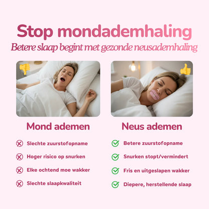 Deep Sleep Duo - Mondtape & Neusstrips - Roze