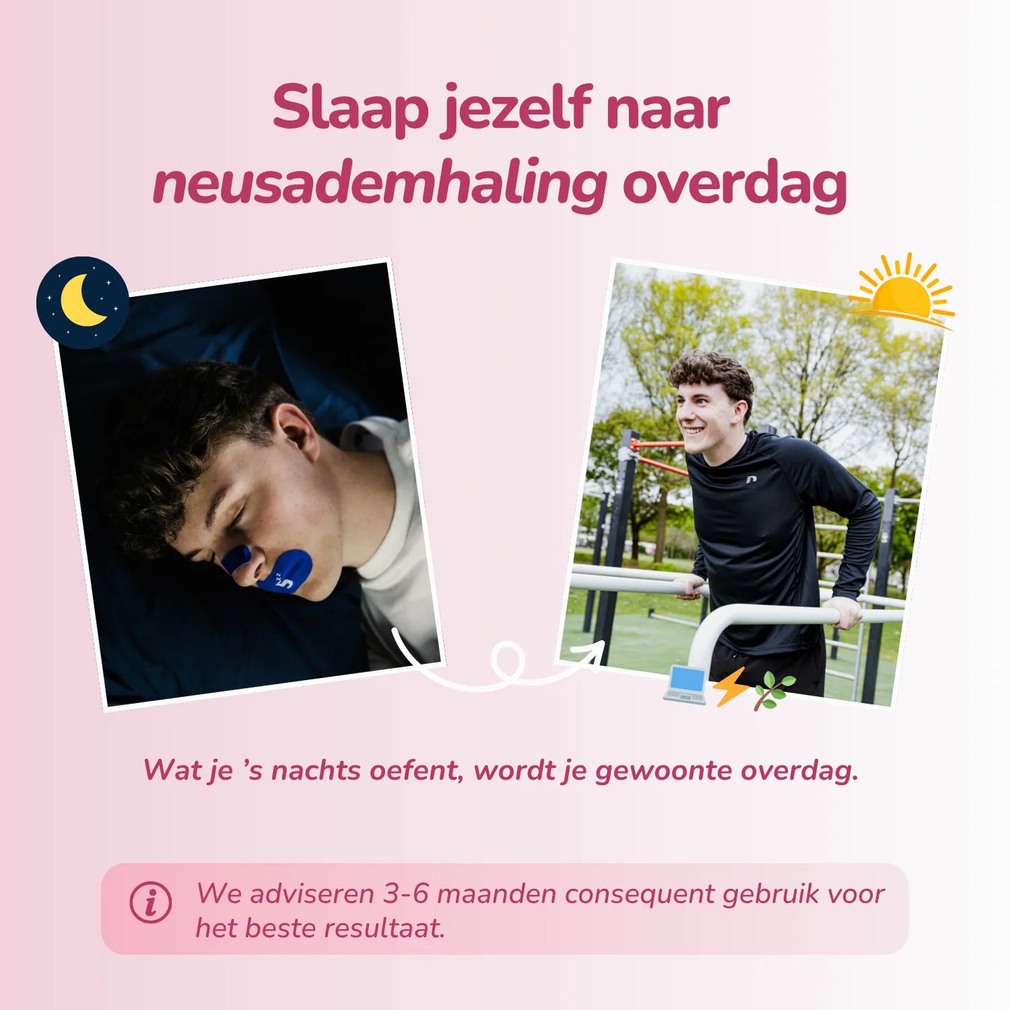 Classic Mondtape - Roze