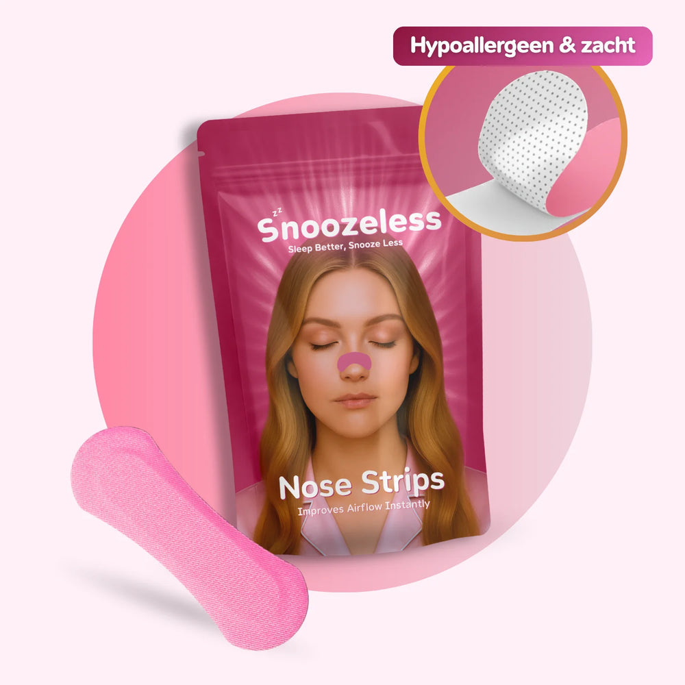 Roze neusstrips voor slaap en sport