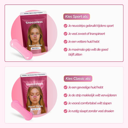Sport Neusstrips - Zweetbestendig | Roze