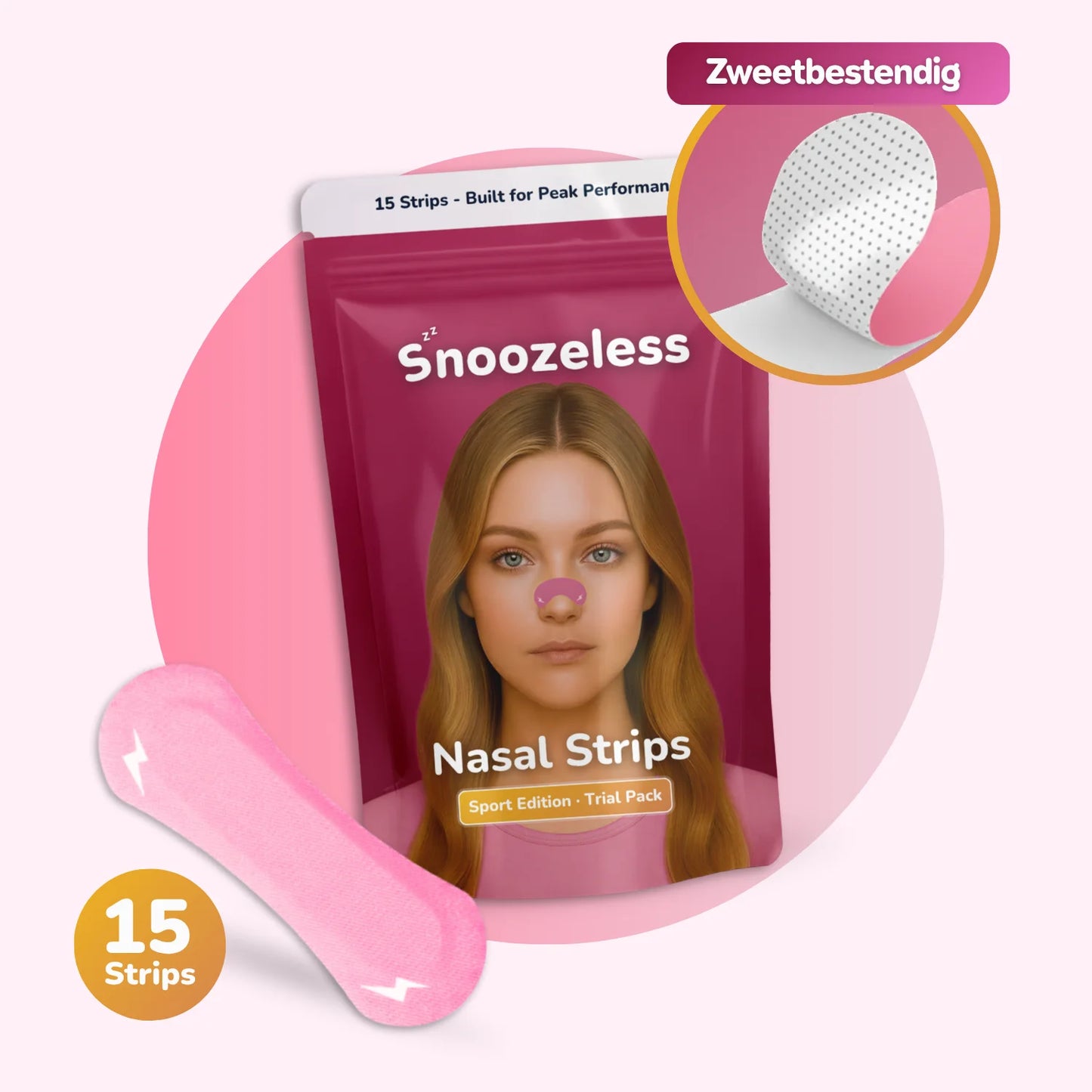 Sport Neusstrips - Instapmodel | Roze