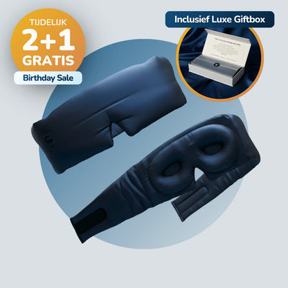 3D Zijden Slaapmasker - Midnight Navy