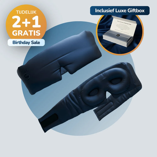 3D Zijden Slaapmasker - Midnight Navy