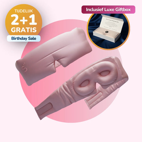 3D Zijden Slaapmasker - Soft Pink