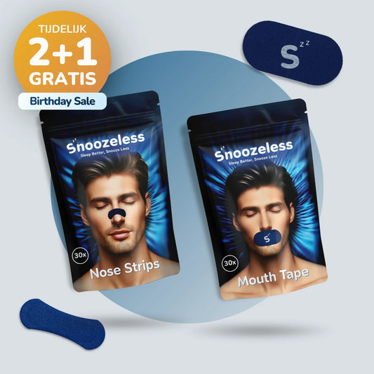 Deep Sleep Duo - Mondtape & Neusstrips - Blauw